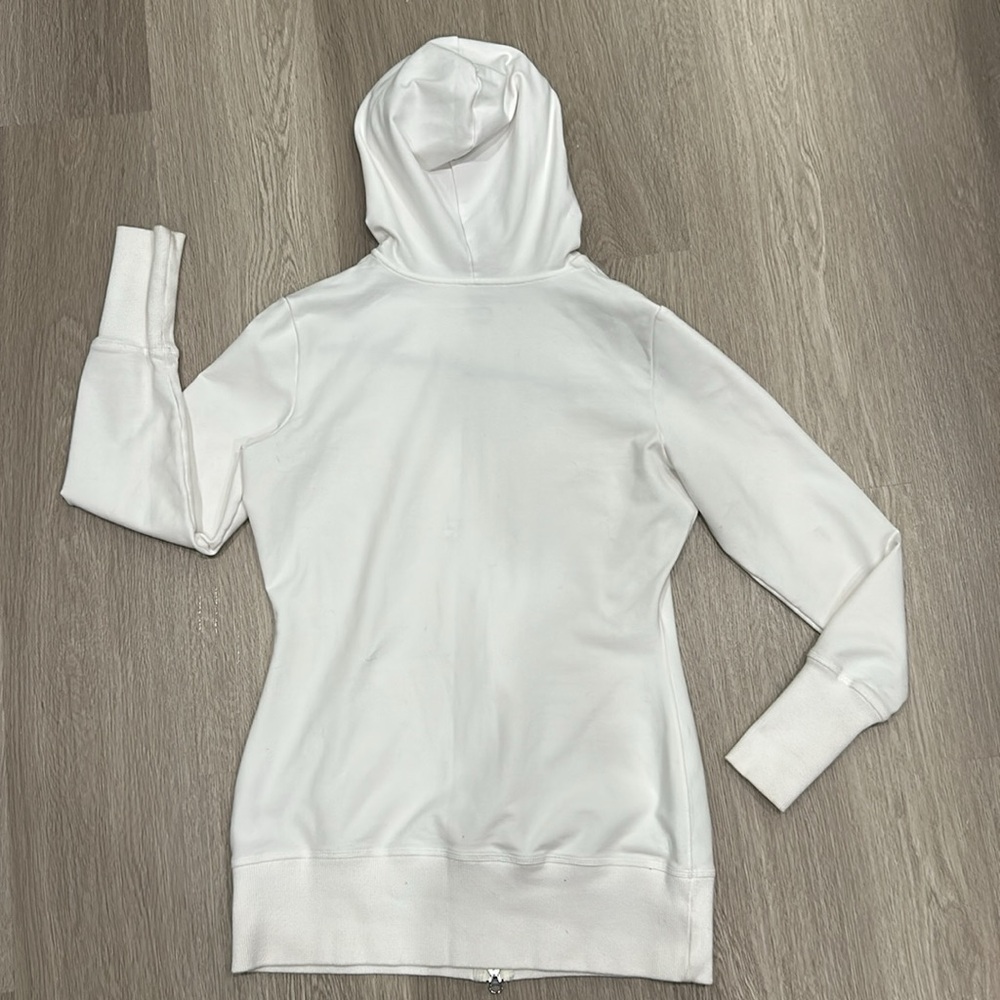 White Women's Nike Zip Up Hoodie Sweater Size M - Like New - Picture 5 of 5